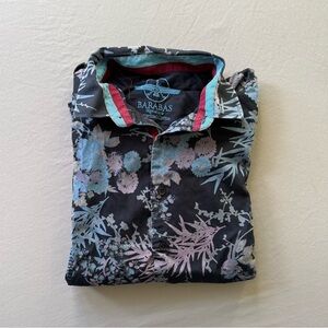 Barabas Cotton Tropical Floral Button Up Shirt